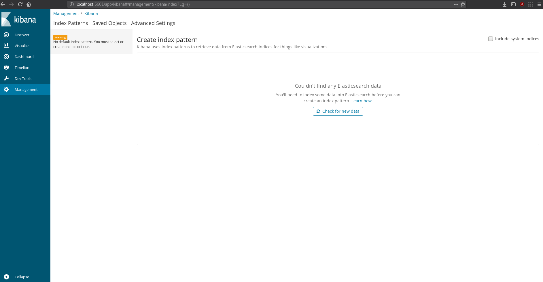 Kibana is up